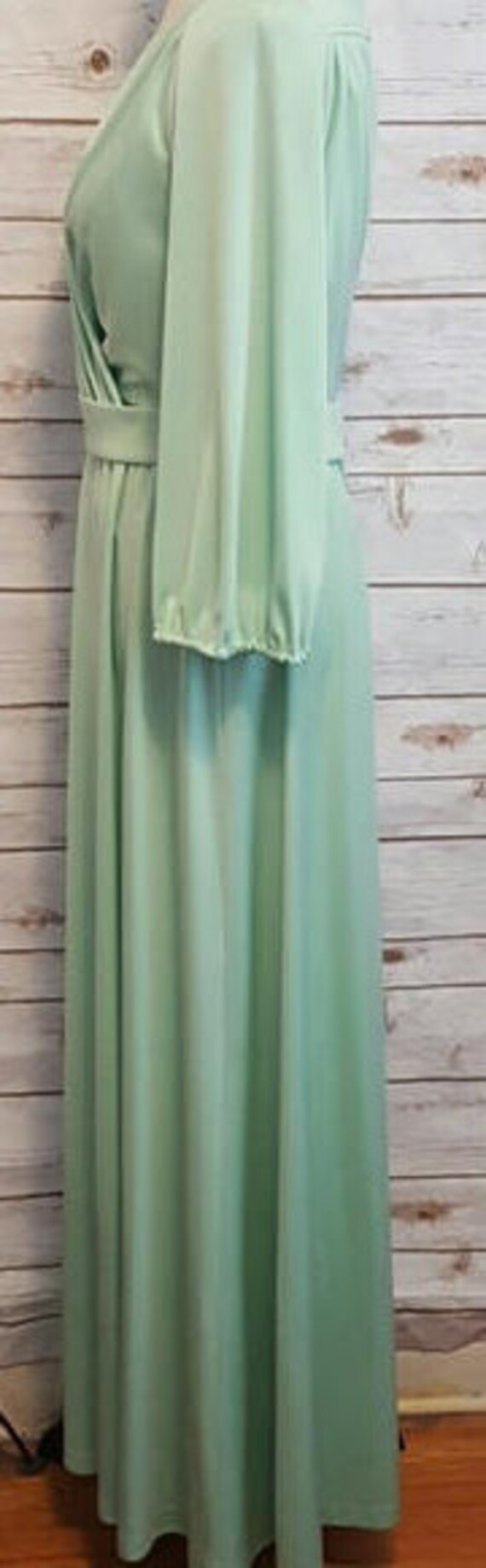 Vintage, 70's, Lilli Diamond sea-foam green Disco… - image 3