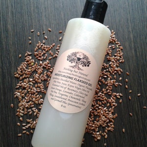 Hair Gel, Definition, essential oils, flaxseeds, natural products, curls, natural hair-8oz. MOISTURIZING FLAXSEED GEL