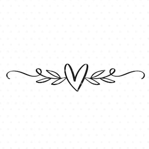 Herz Schnörkel svg schnitt Datei