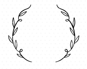 Leaves wreath svg cut file