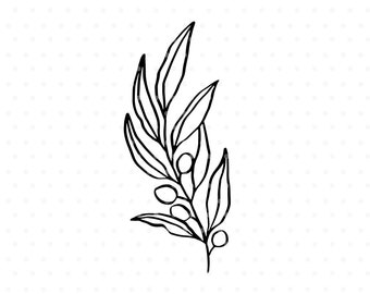 Olive branch clipart, Svg clip art, Flourish Svg, svg cutfile, svg cut file for cricut, silhouette