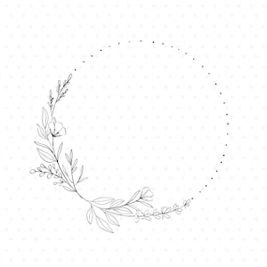 野生の花の花輪のイラストクリップアート