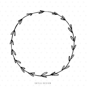 Leaves clipart, Leaves Svg, Flourish Svg, Wreath svg cut file for Cricut & Silhouette