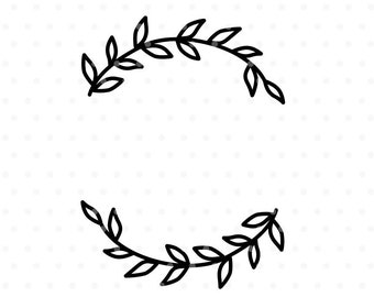 Vine Wreath Svg Etsy