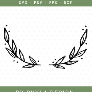Leaves Svg, Wreath, Svg clip art, Flourish Svg, Branch svg, svg cutfile for cricut, silhouette cut file