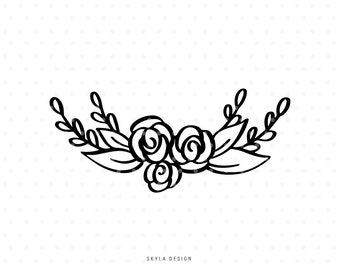 Download Floral heart wreath svg cutfile flourish clipart for ...