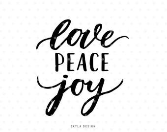 Joy Love Peace Svg Etsy