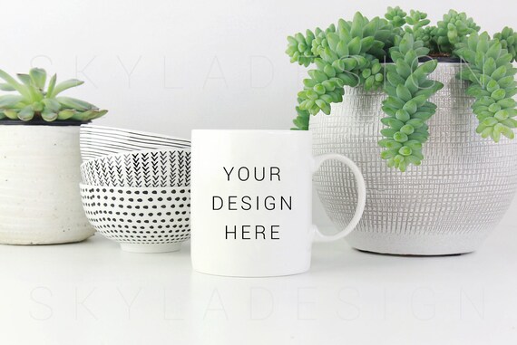 Mug Mockup Coffee Mug Mockup Plants Mockup Lifestyle Photography