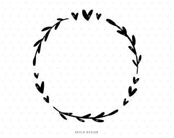 Free Free 319 Silhouette Flower Wreath Svg SVG PNG EPS DXF File