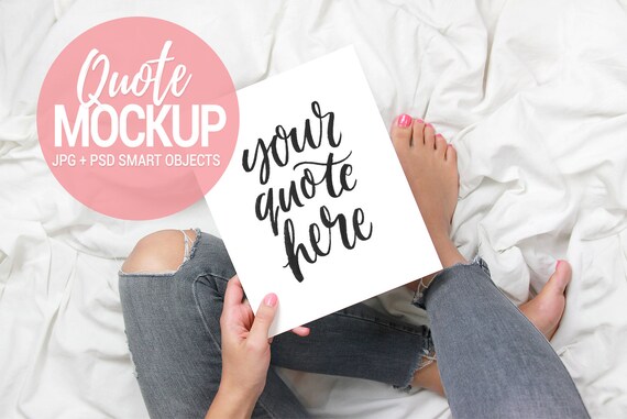 Quote Mockup Styled Stock Photo Stock Photos Hand Held