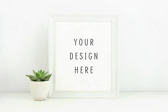 White Picture Frame Mockup 8x10 Poster Mockup Quote Mockup