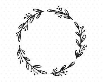 Leaves wreath Svg cutfile Thanksgiving Autumn clipart