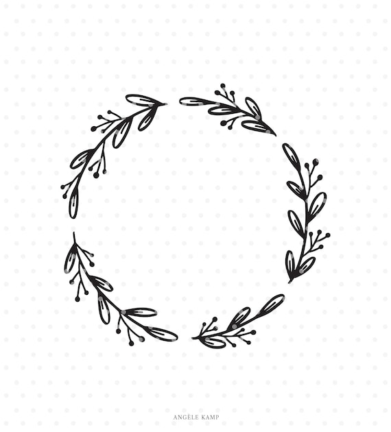 Leaves wreath Svg cutfile Thanksgiving Autumn clipart