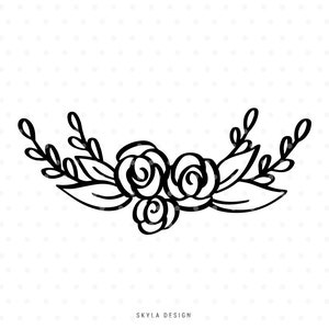 Floreale svg cutfile fiorire clipart per cricut e silhouette