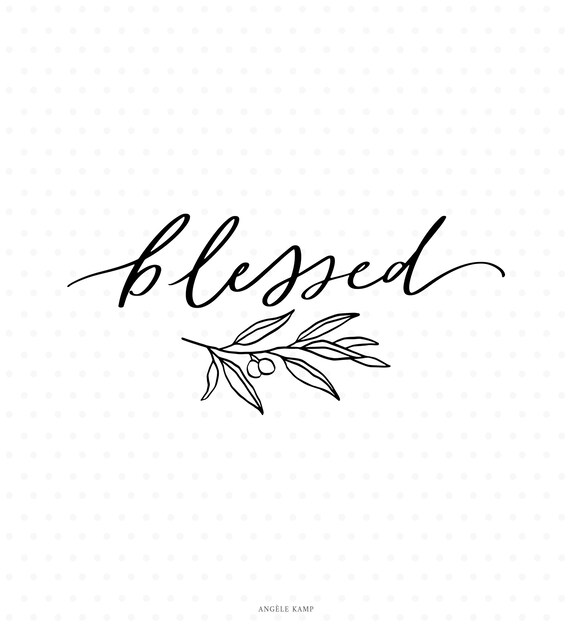 Blessed Olive Branch Clipart Olive Branch Svg Cut File Etsy