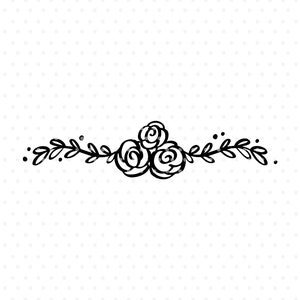 Floral svg cut file, Flourish clipart