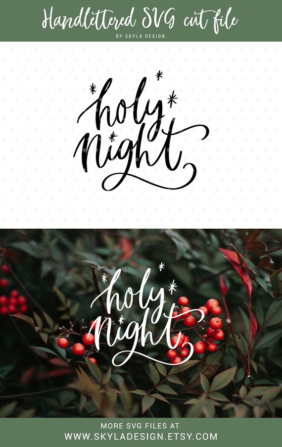 Download Free Holy Night Svg Christmas Svg File Christmas Clipart Hand Etsy SVG DXF Cut File