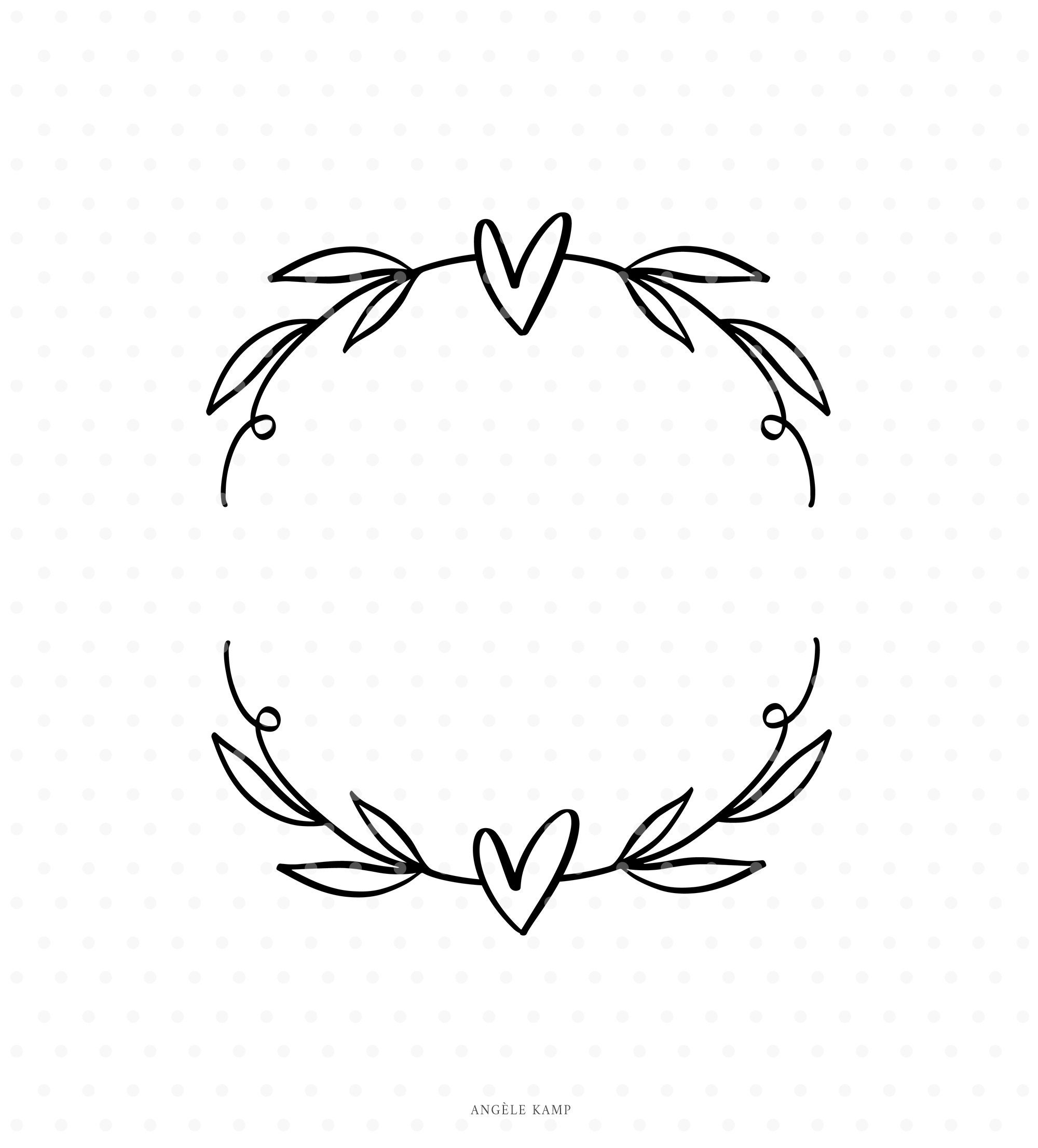 Download Heart Branch Wreath Svg Cut File Etsy