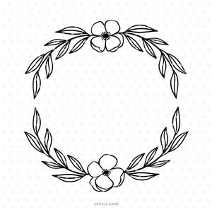 Floral Wreath Svg cut file for Silhouette & Cricut