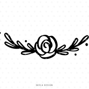 Rose Svg, file di taglio floreale in formato svg, Flourish Svg, file di taglio in formato svg, file di taglio in formato svg per cricut, silhouette