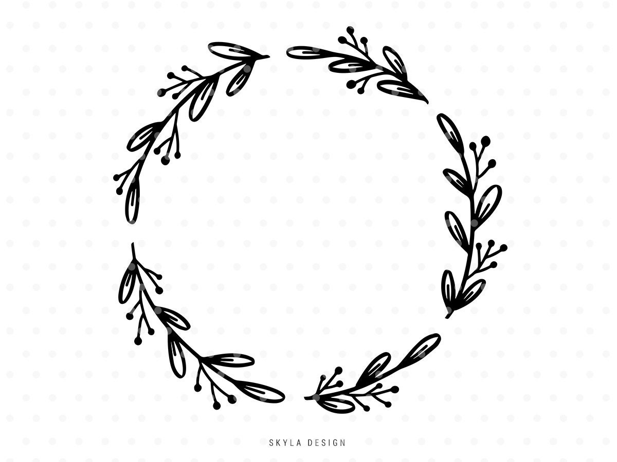 Free 212 Simple Flower Wreath Svg SVG PNG EPS DXF File