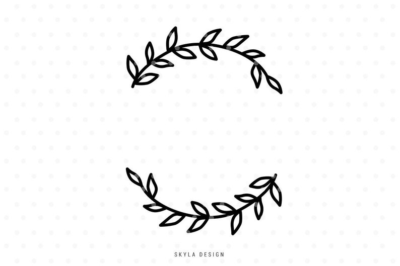 Leaves clipart Leaves Svg Wreath svg cut file Flourish Svg Etsy