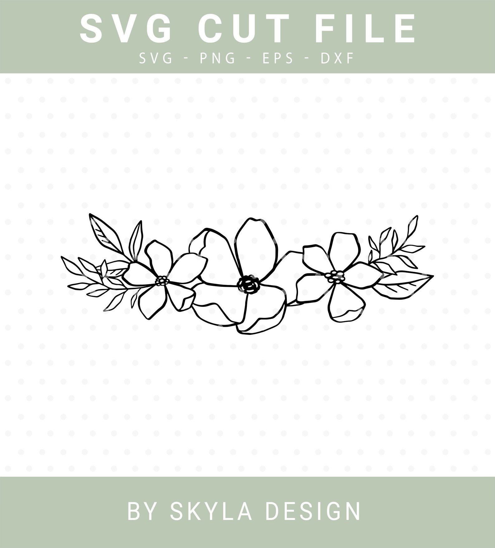 Flower Garland Svg Cutfile - Etsy