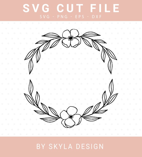 Download Floral Wreath Svg Cut File For Silhouette Cricut Etsy