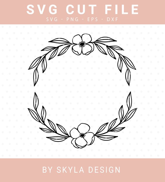 Download Floral Wreath Svg Cut File For Silhouette Cricut Etsy