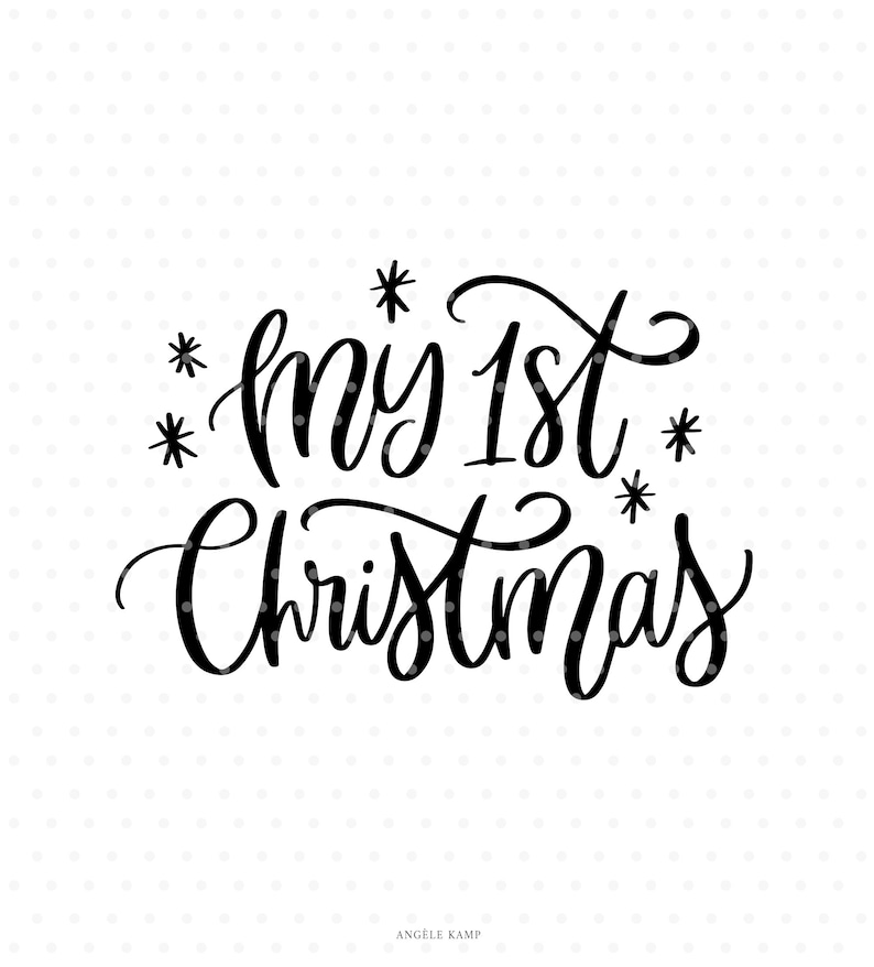 My 1st Christmas Svg Cutfile Baby Clipart for Silhouette &  Etsy Canada
