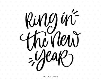 Ring in the new year Svg, Happy New Year SVG, Christmas SVG file,