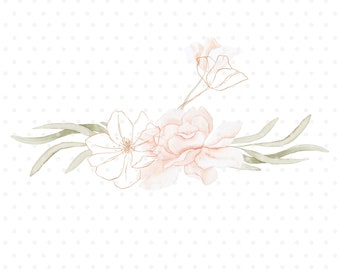 Aquarell Bouquet, Farben des Frühlings, Blumen Clipart