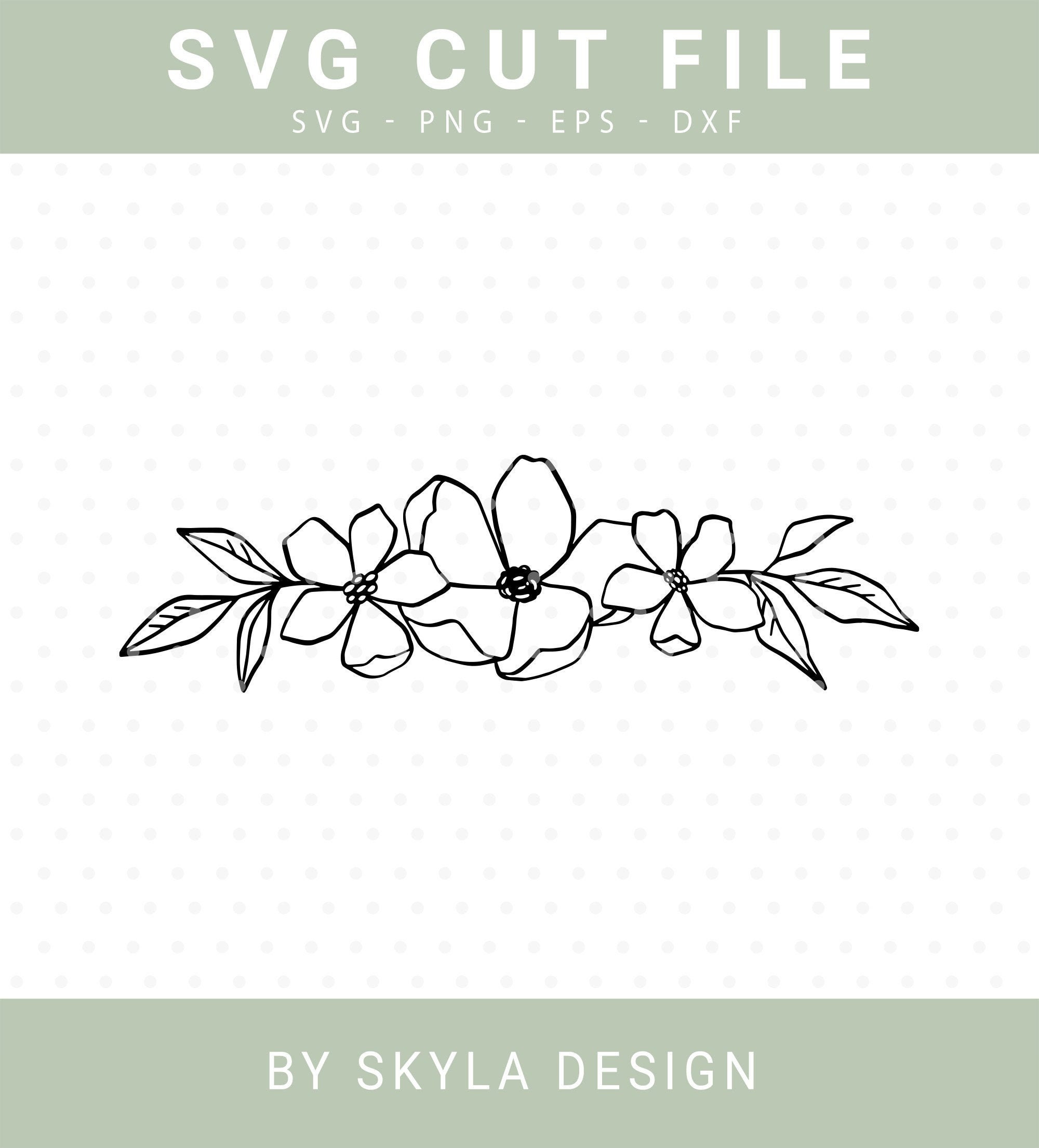Download Spring Flower Garland Svg Cutfile Etsy