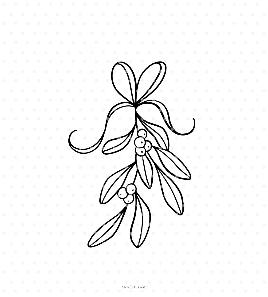 Mistletoe Bow Christmas SVG Cutfile Clipart - Etsy
