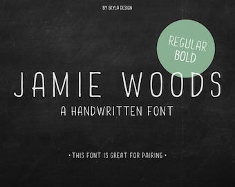 Jamie Woods condensed handwritten font