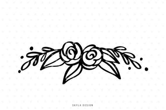 Rose Svg, Floral svg cut file, Flourish Svg, svg cutfile, svg cut file for  cricut, silhouette