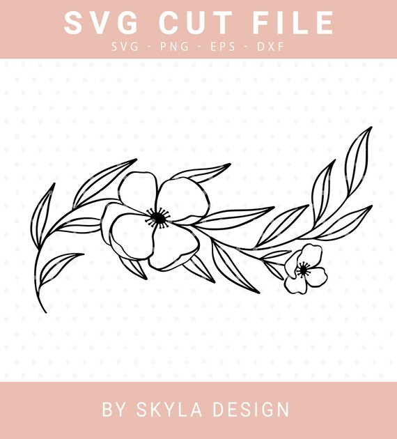 Download Floral Svg Cutfile Flourish Clipart For Cricut And Silhouette Etsy