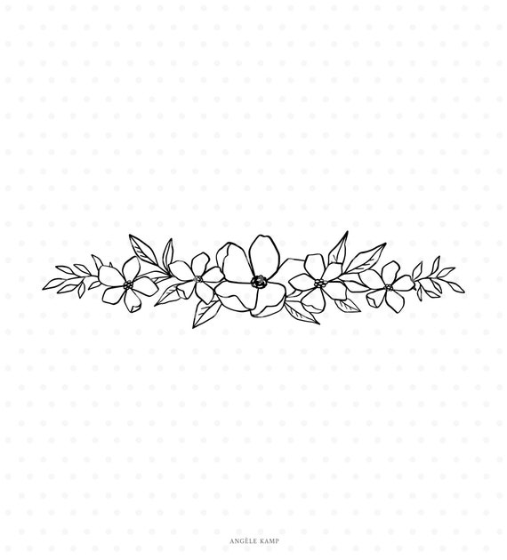 Spring Flower Garland Svg Cutfile - Etsy