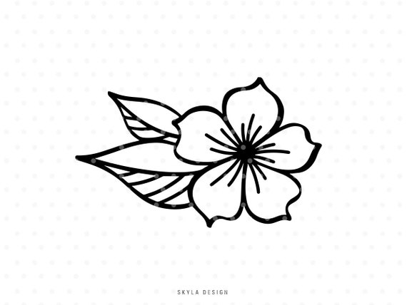 Download Flower Svg Cut File Floral Leaves Clipart Etsy