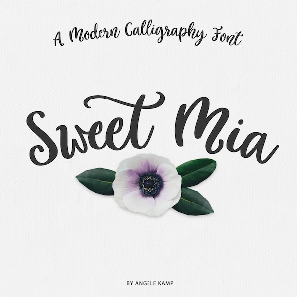 Sweet Mia moderne Kalligraphie Schrift