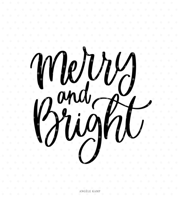 Merry & Bright Holiday Lettering Kit - Design Cuts