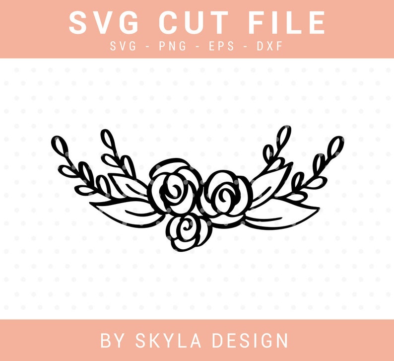 Download Floral svg cutfile flourish clipart for cricut and silhouette | Etsy