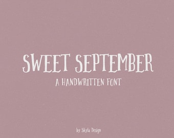 Sweet September handwritten font