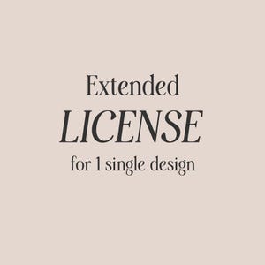Extended license for 1 single design