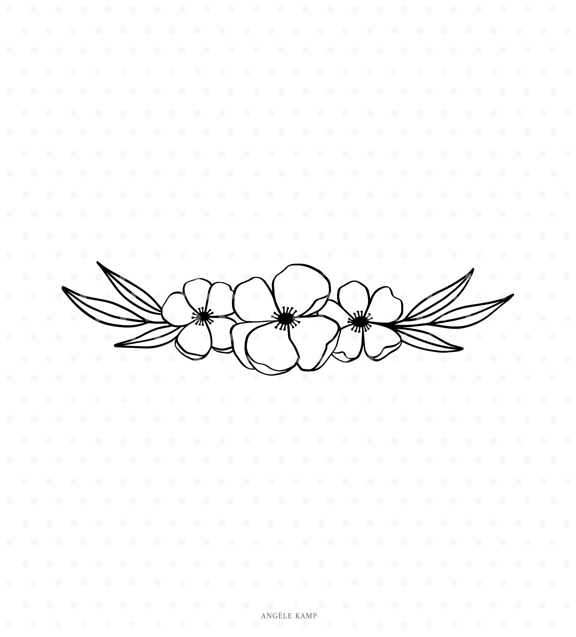 Download Floral Svg Cutfile Flourish Clipart For Cricut And Silhouette Etsy