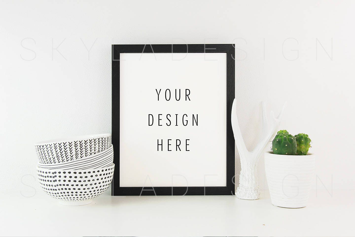 Black picture frame mockup 8x10 Poster mockup Quote mockup