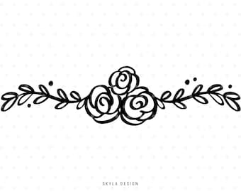 Floral svg cut file, Svg clipart, Flower Svg, Floral clipart, Wreath Svg, Flourish Svg, svg cutfile, svg cut file for cricut, silhouette