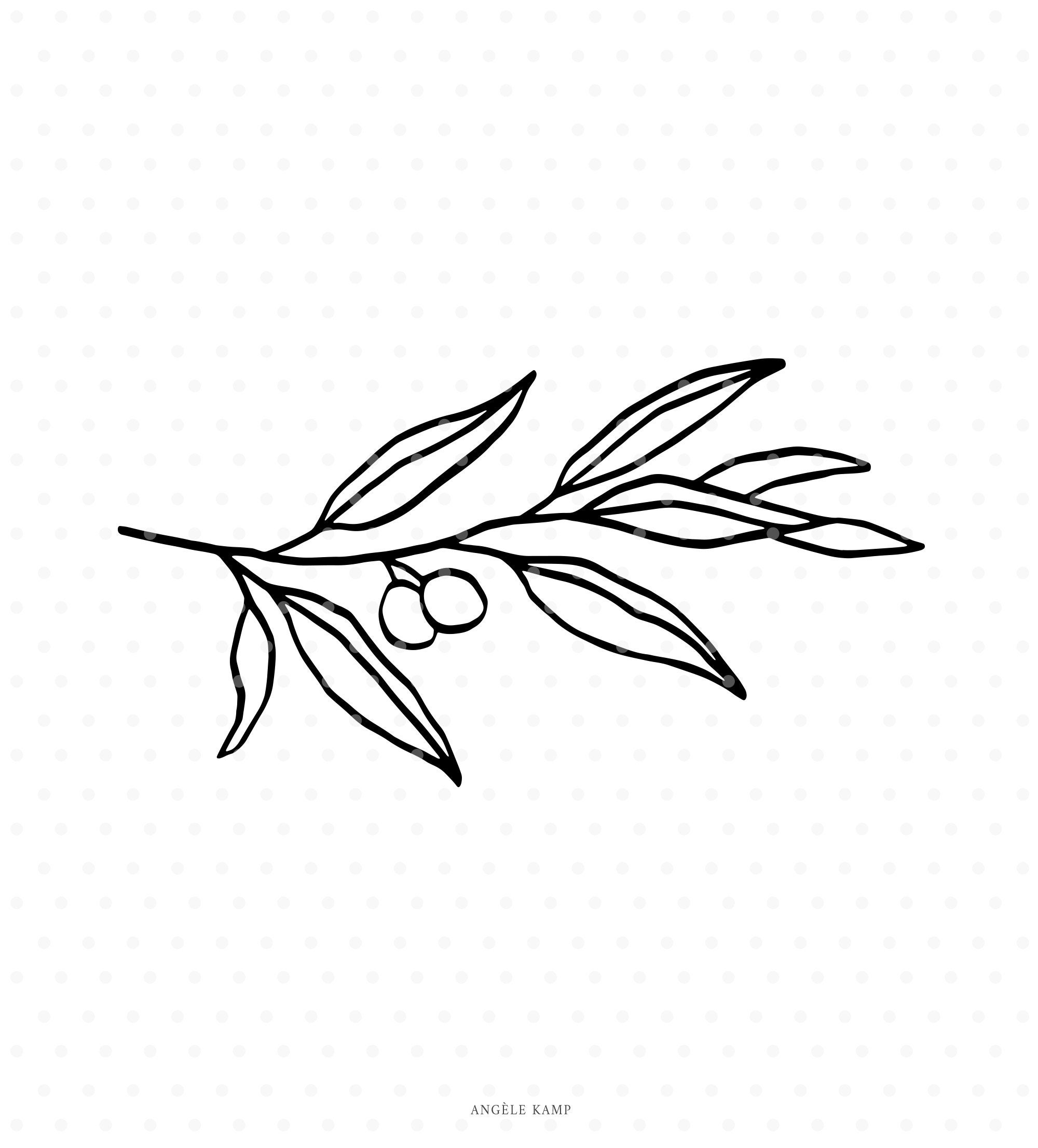 Olive Branch Svg Cutfile Clipart -  New Zealand