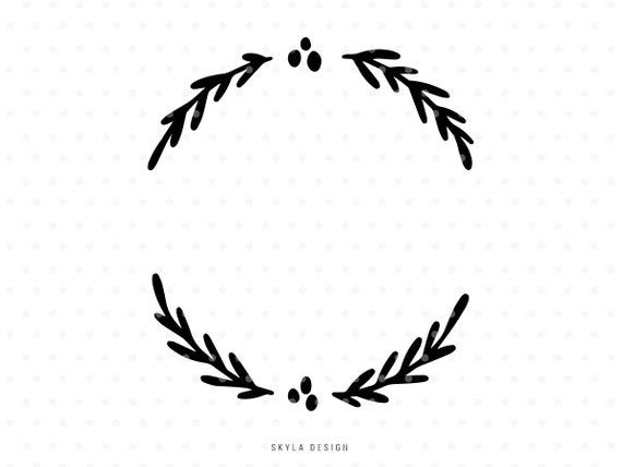 Download Silhouette Christmas Wreath Clipart Black And White ...