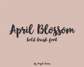 April Blossom bold brush font
